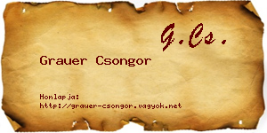 Grauer Csongor névjegykártya